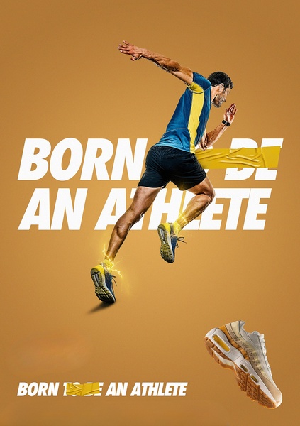 athletic shoes, running shoes, sneakers, sports shoes, training shoes, brand awareness, minimalist, energetic, bold, orange, yellow